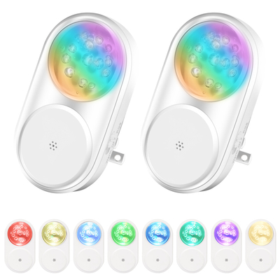 2pcs Rgb Atmosphere Mini Led Light 100mm Colorful Night Light